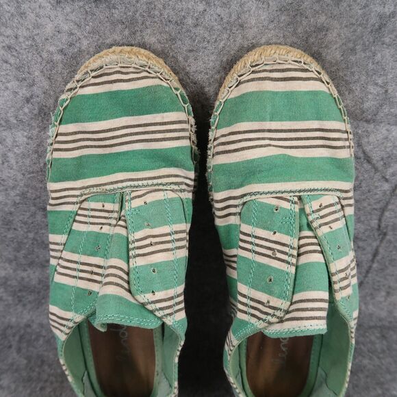 Splendid Shoes Womens 8.5 Sneaker Slip On Flats Loafer Espadrille Striped Fabric - Picture 7 of 12